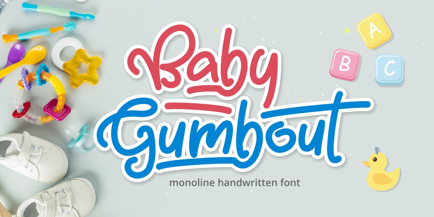 Przykład czcionki Baby Gumbout